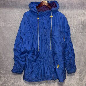 Vintage Mountain Tek Gore-Tex Parka Jacket Mens XL Blue 90s Gorpcore Ski Rain